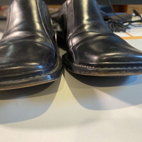 Biagiotti Roma -Size 7.5M - Men\'s square toe leather slipon shoes - Italy